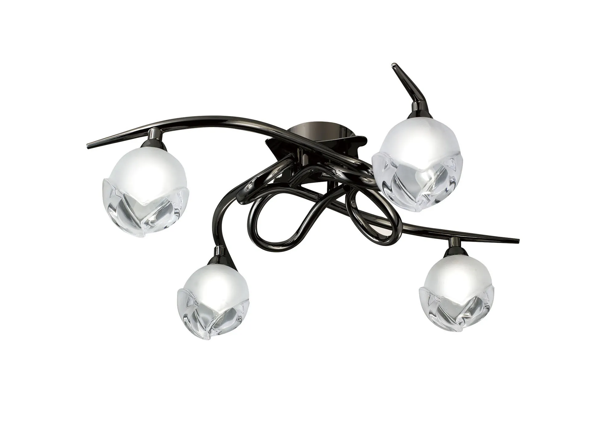 Fragma Black Chrome Ceiling Lights Mantra Flush Fittings